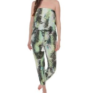 Palm Leaf jumpsuit coverup